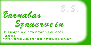 barnabas szauervein business card