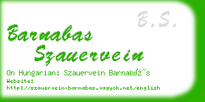 barnabas szauervein business card